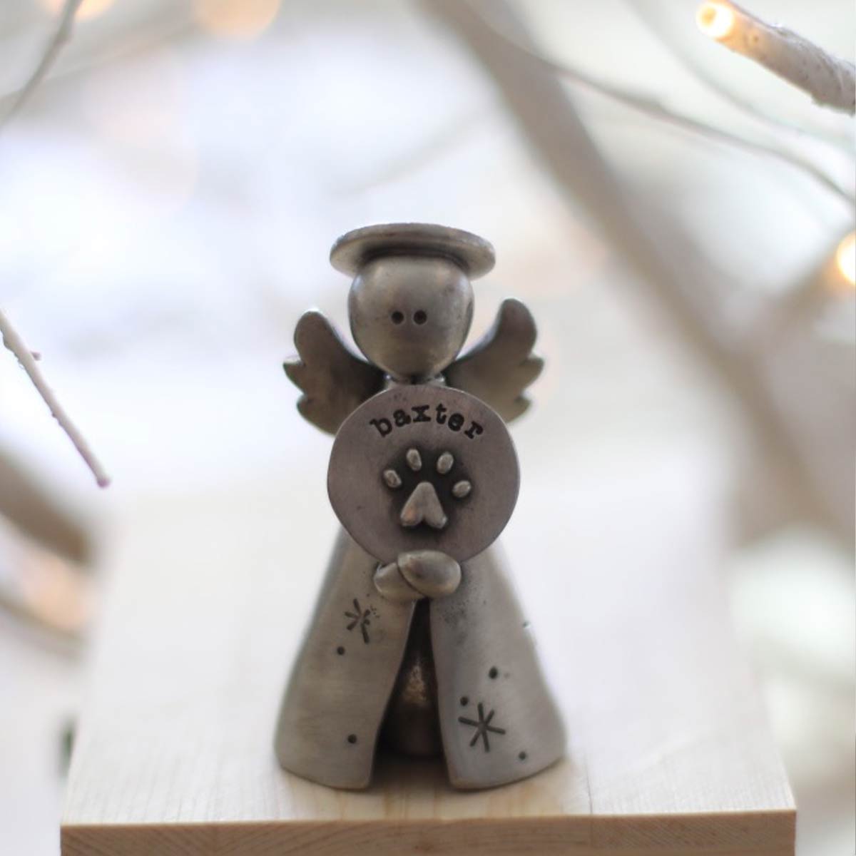 Angel with Personalized Token (Pewter)