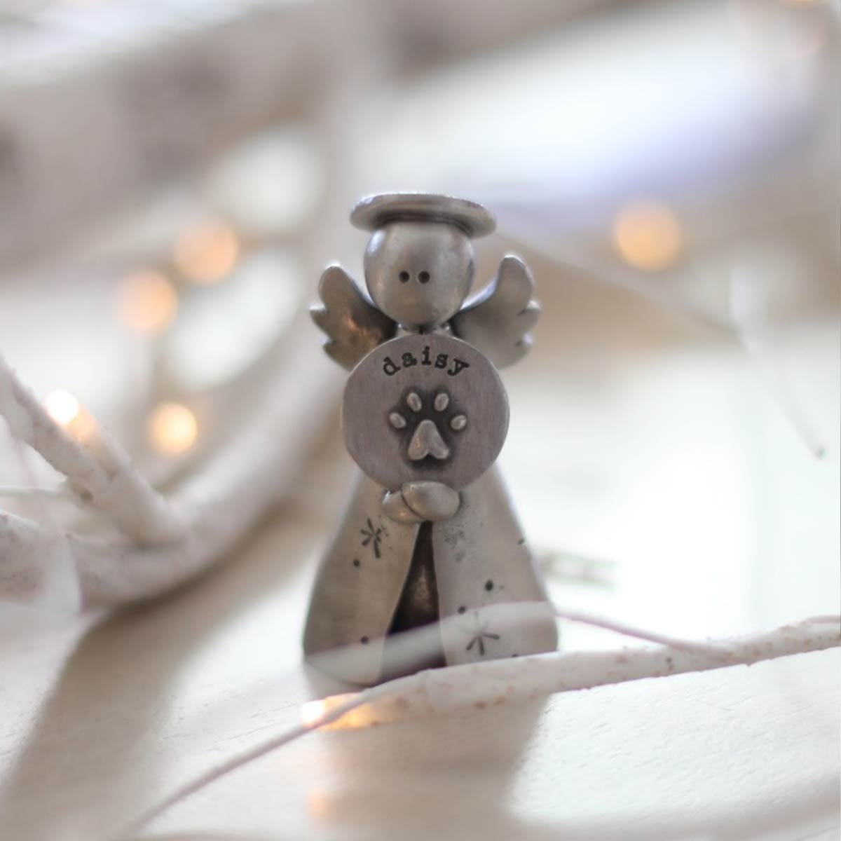 Angel with Personalized Token (Pewter)