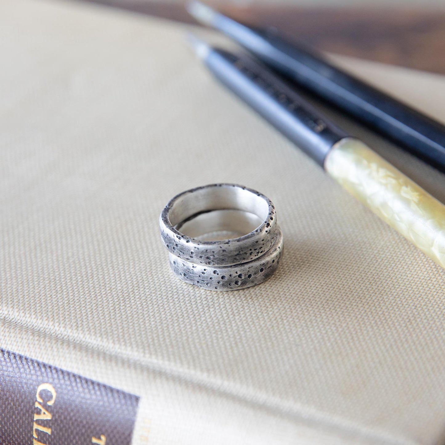 Withstand Stacking Ring (Antiqued Sterling Silver)
