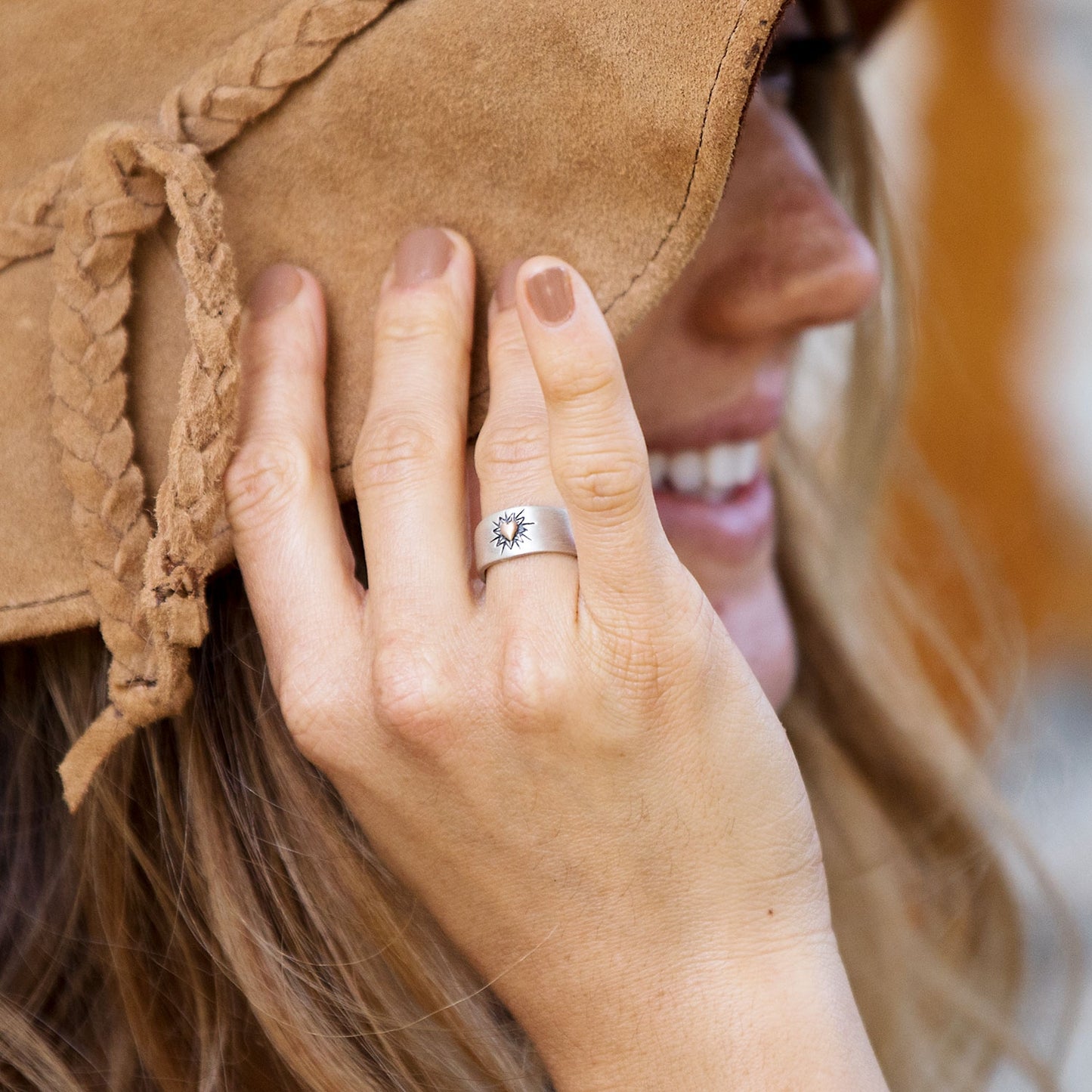Bursting Heart Ring (Sterling Silver & 9K Gold)