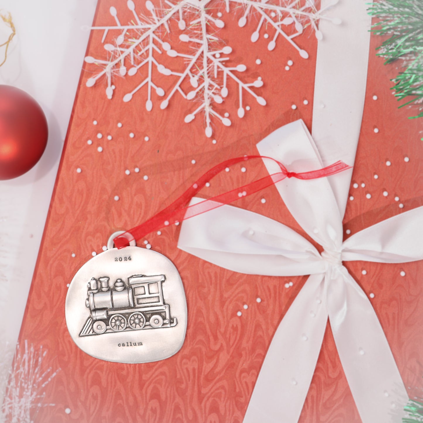 Express Train Ornament (Pewter)