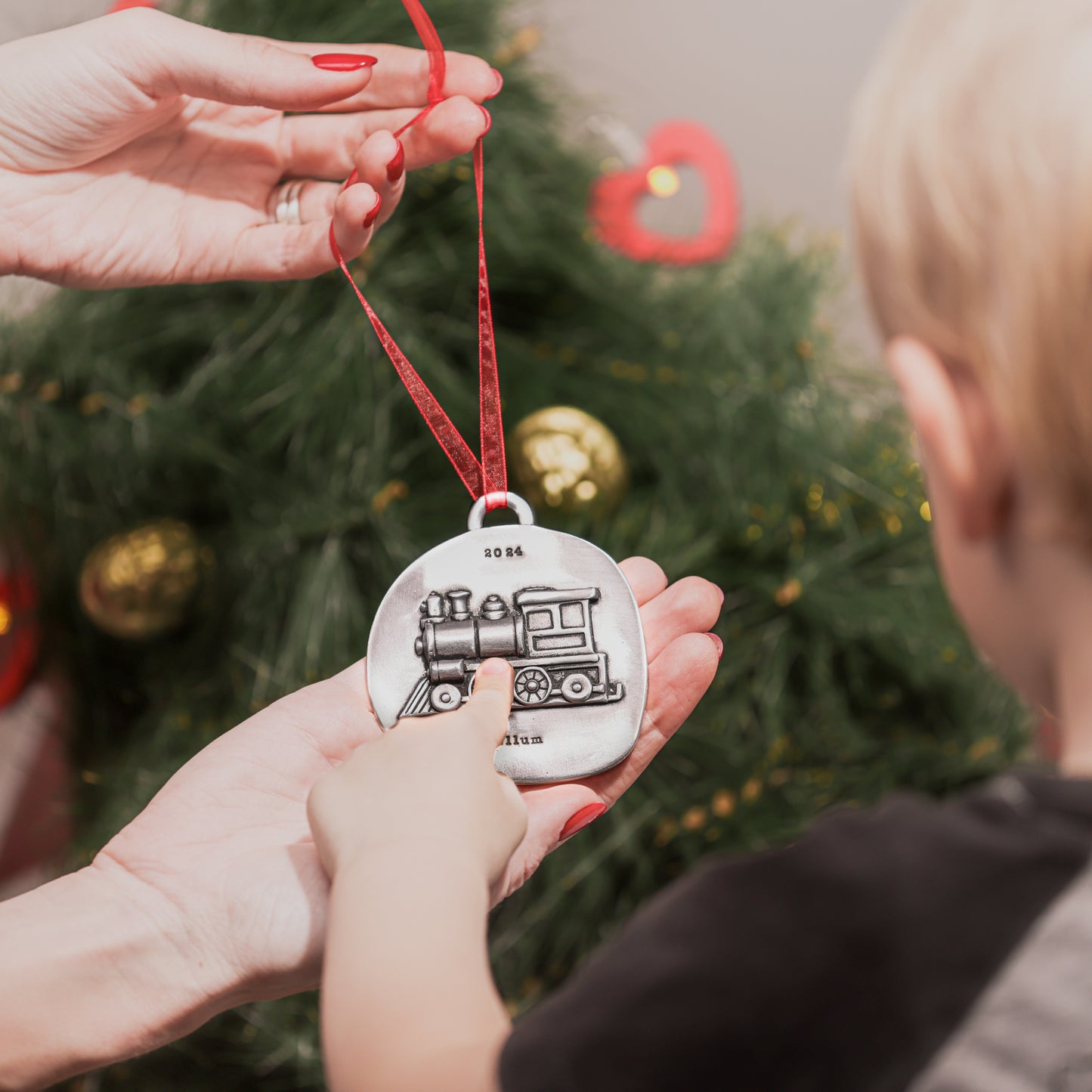 Express Train Ornament (Pewter)