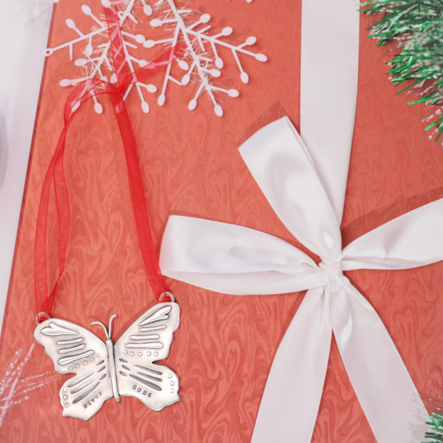 Butterfly Flutter By Ornament (Pewter)