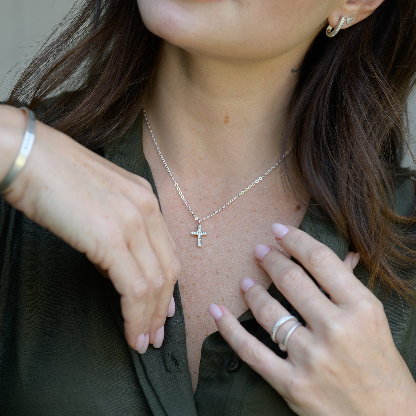Passage Cross Necklace (Sterling Silver)