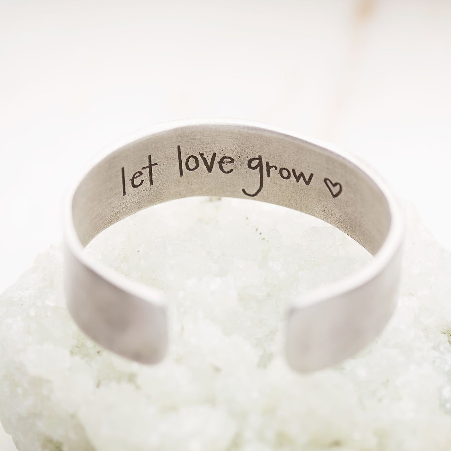 Let Love Grow Cuff (Pewter)
