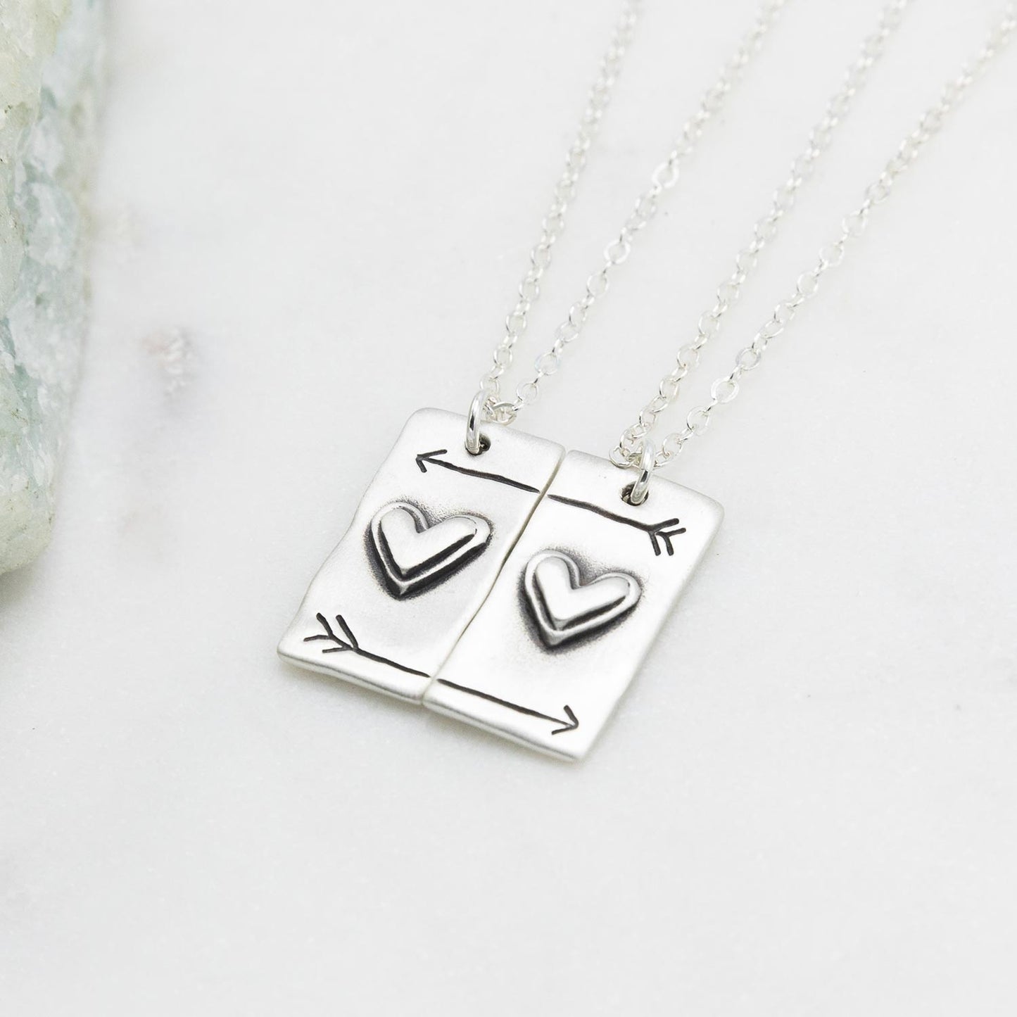 I Love You Necklace Set (Sterling Silver)