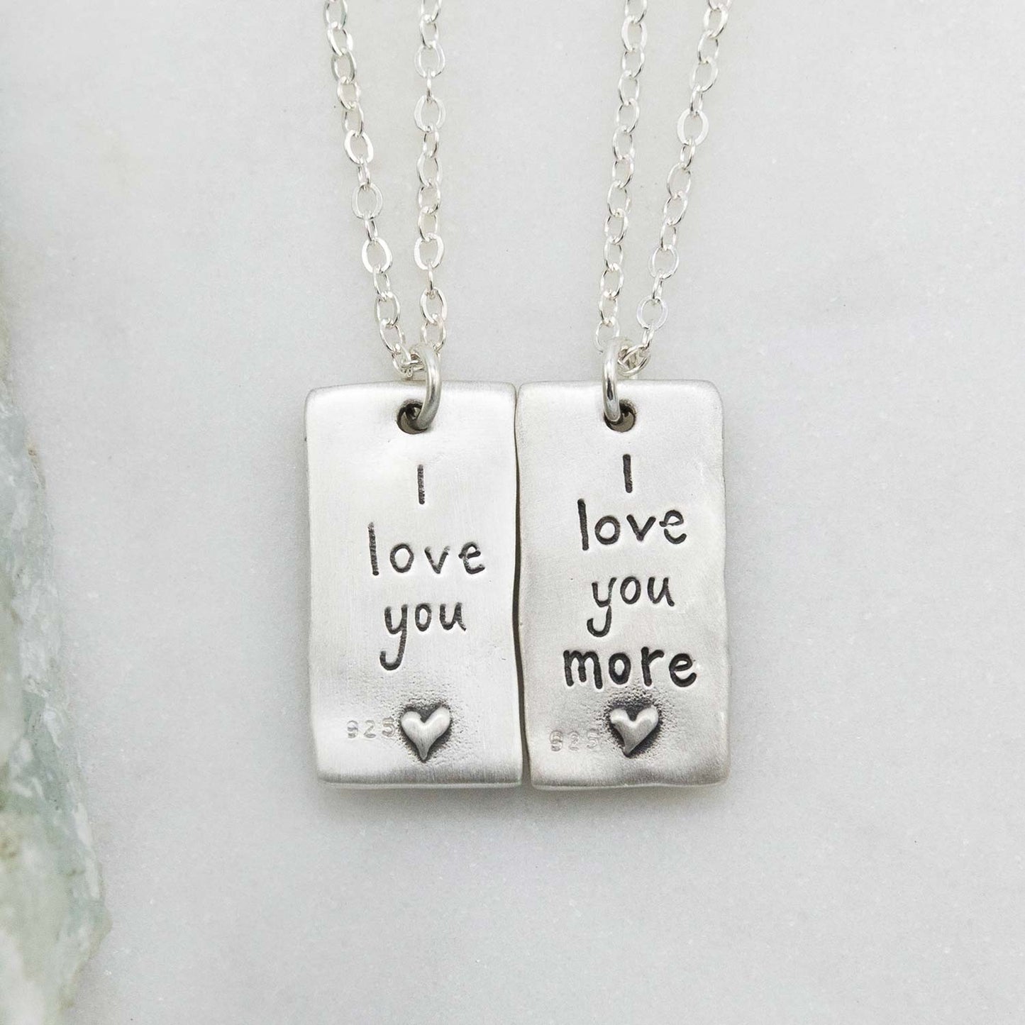 I Love You Necklace Set (Sterling Silver)