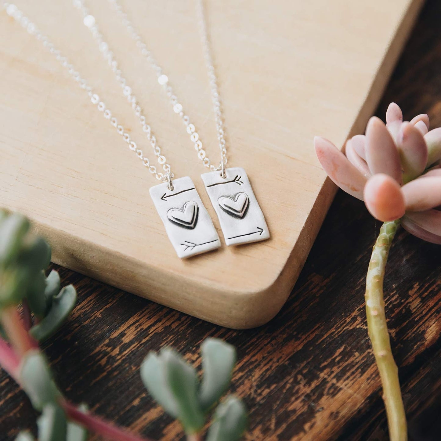 I Love You Necklace Set (Sterling Silver)