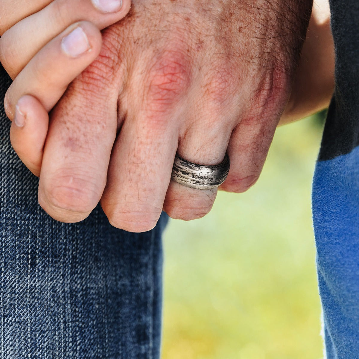 Collide with the Sky Ring (Textured Antiqued Sterling Silver)