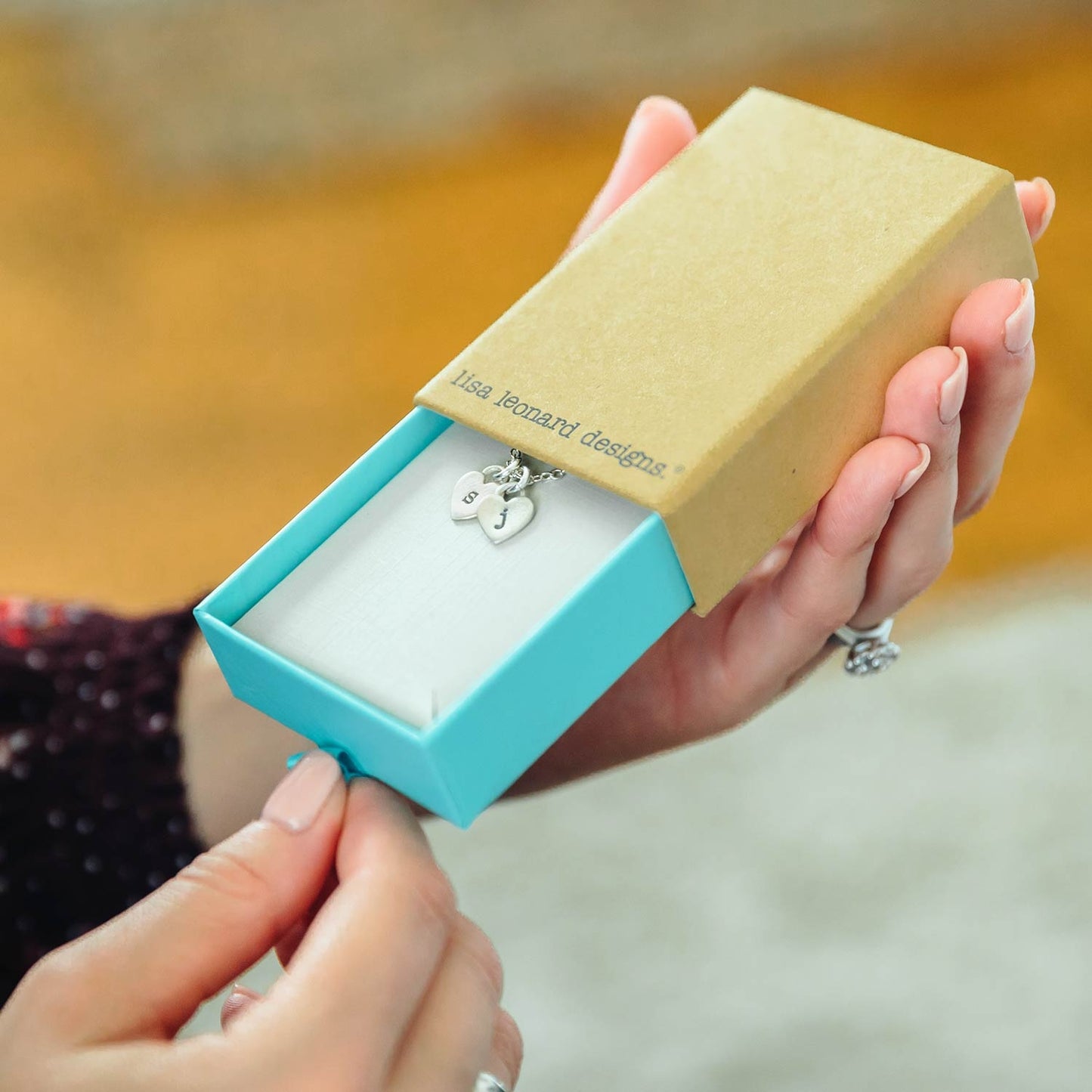 Cherished Hearts Initials Necklace (Sterling Silver)
