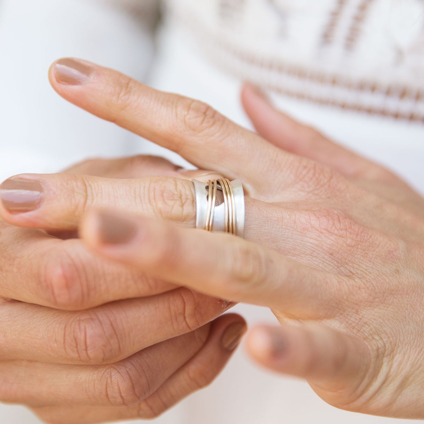 Brave Love® Spinner Ring (Sterling Silver & Gold-Filled)