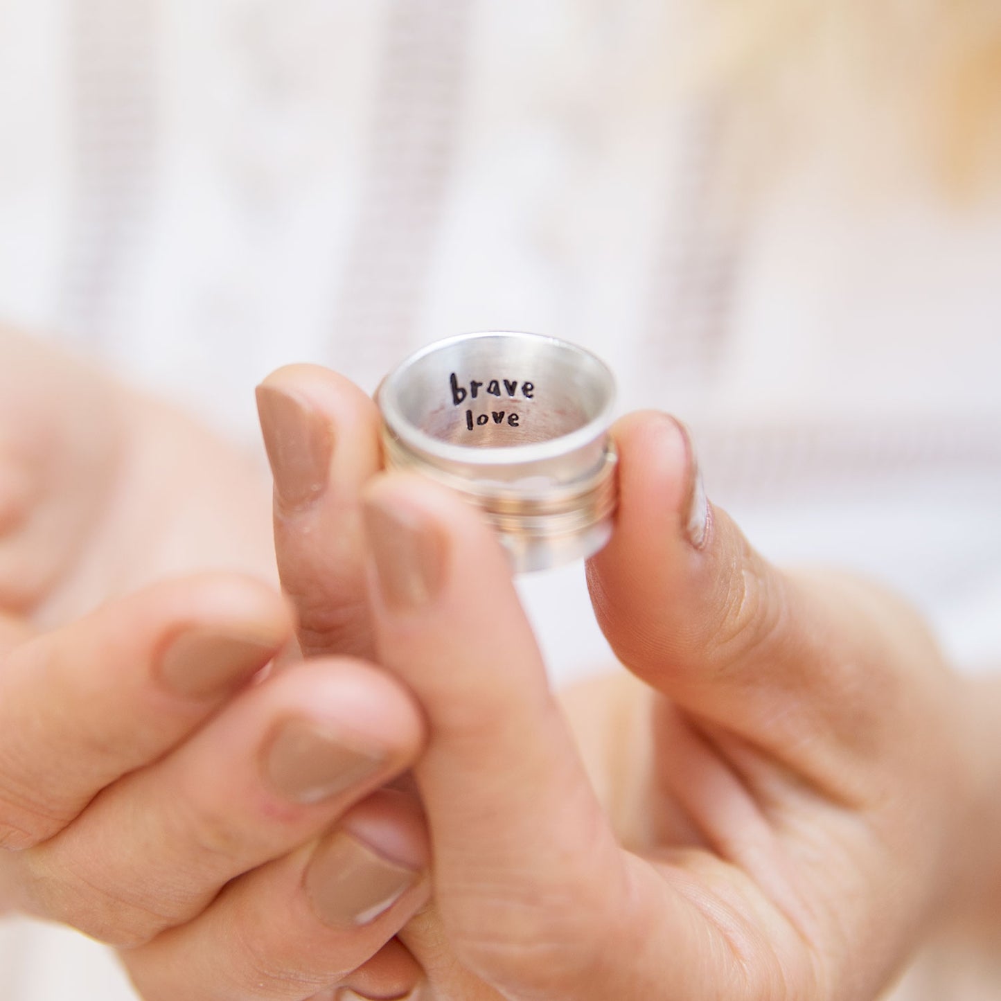 Brave Love® Spinner Ring (Sterling Silver & Gold-Filled)