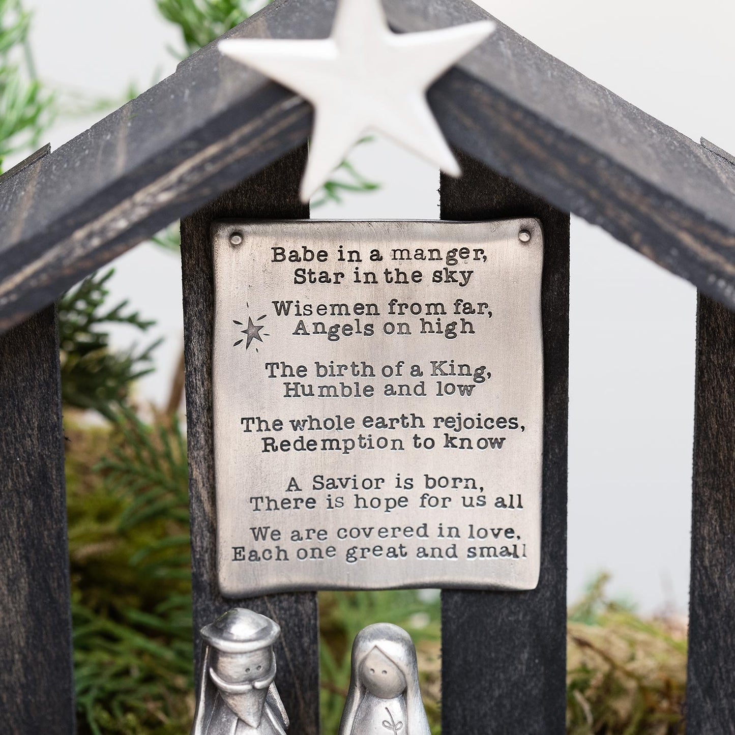 Nativity Set (Pewter) - A Savior Is Born