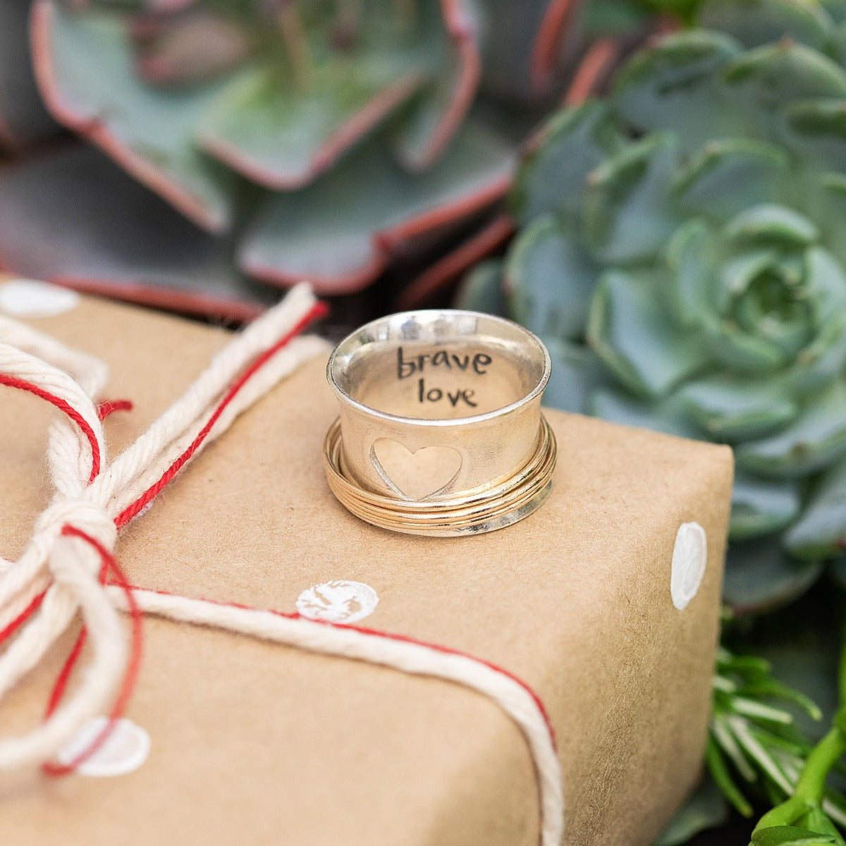 Brave Love® Spinner Ring (Sterling Silver & Gold-Filled)