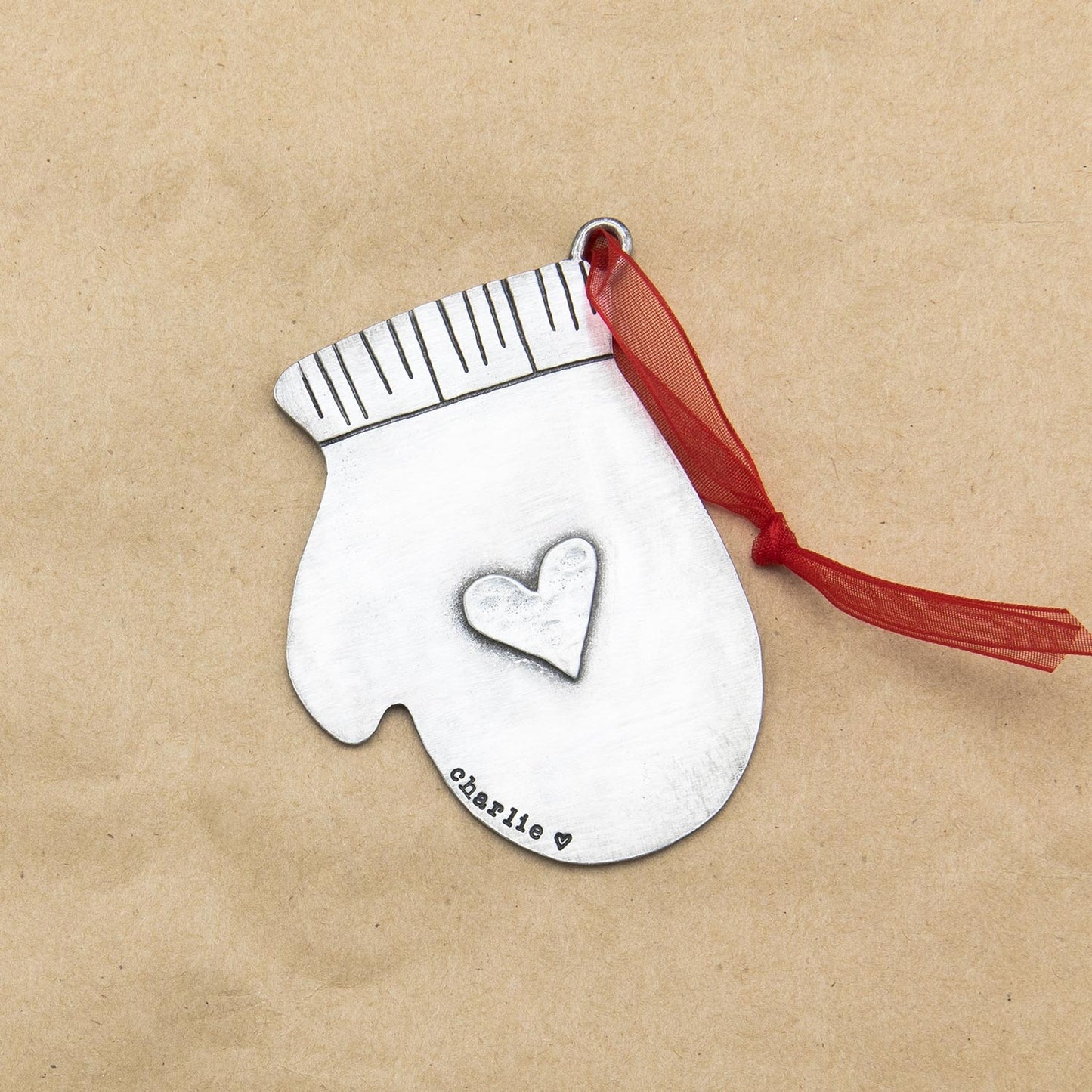 Found Mitten Ornament (Pewter)