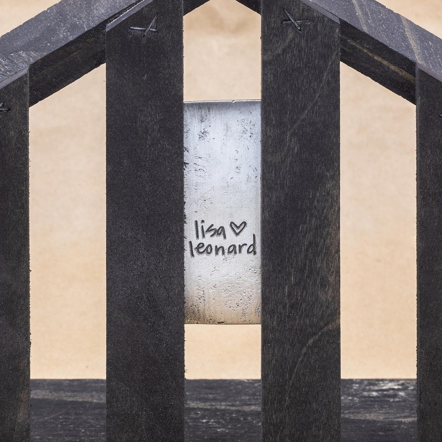Nativity Wood Stable (Pewter)