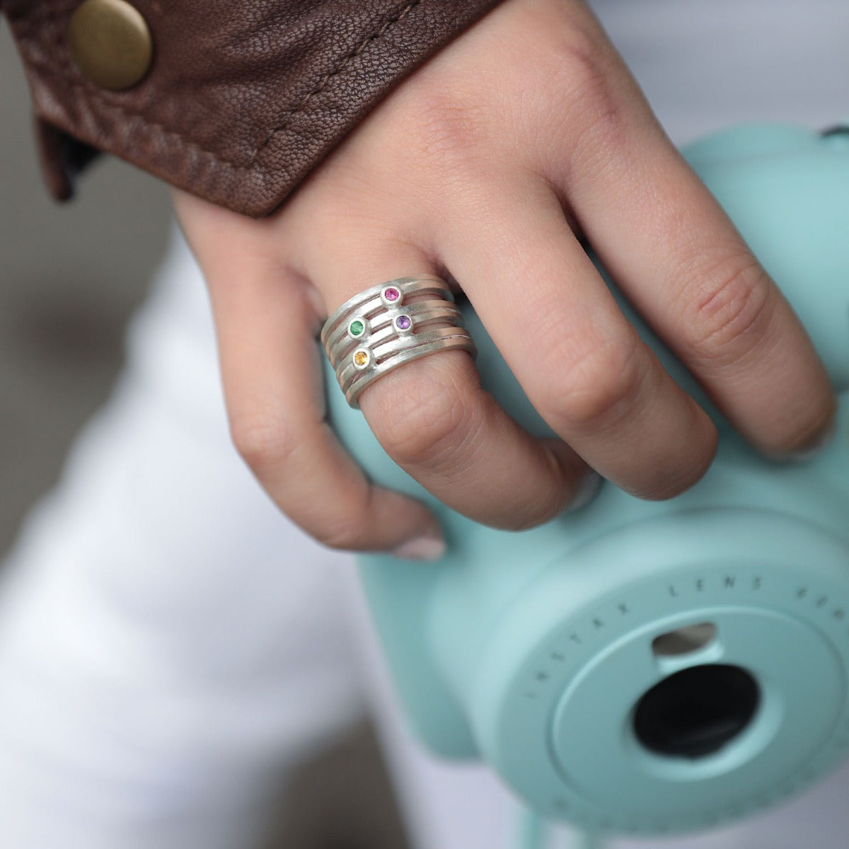 Always Together Birthstone Ring (Sterling Silver)