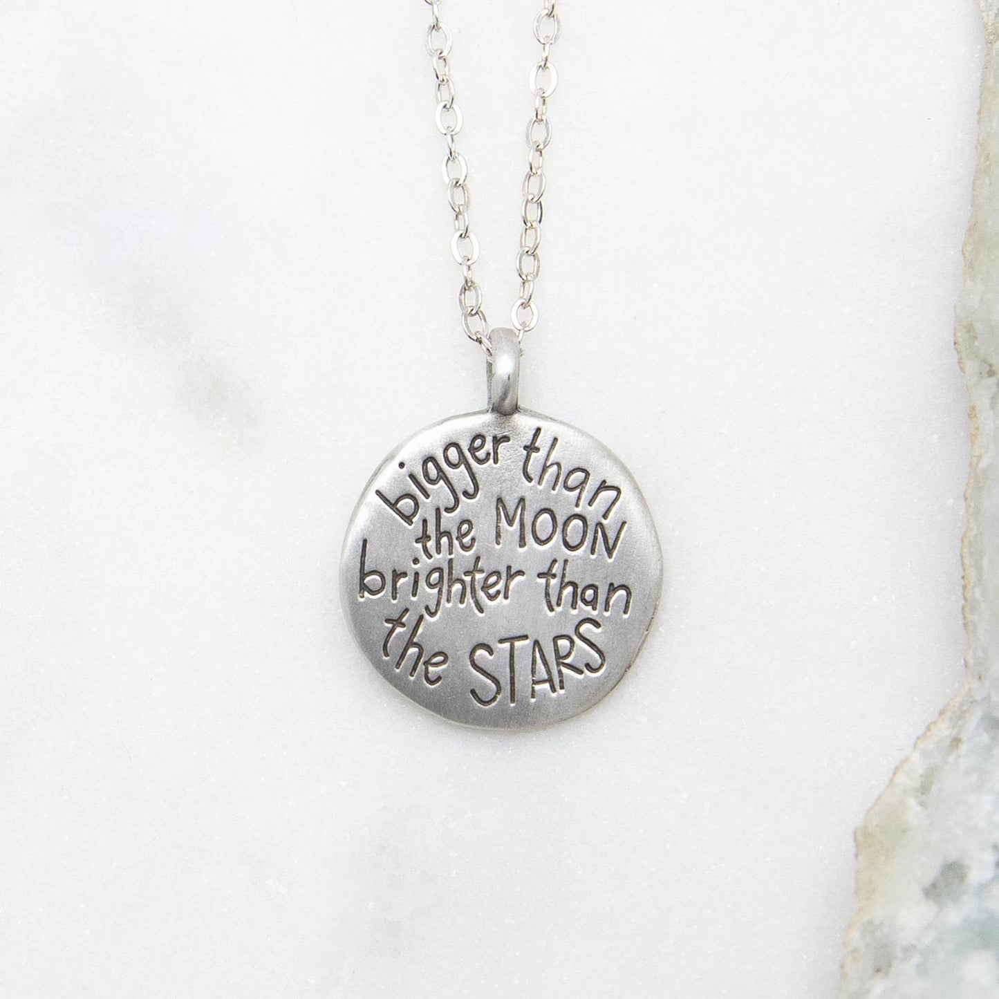 I Love You Moon And Stars Necklace (Sterling Silver)