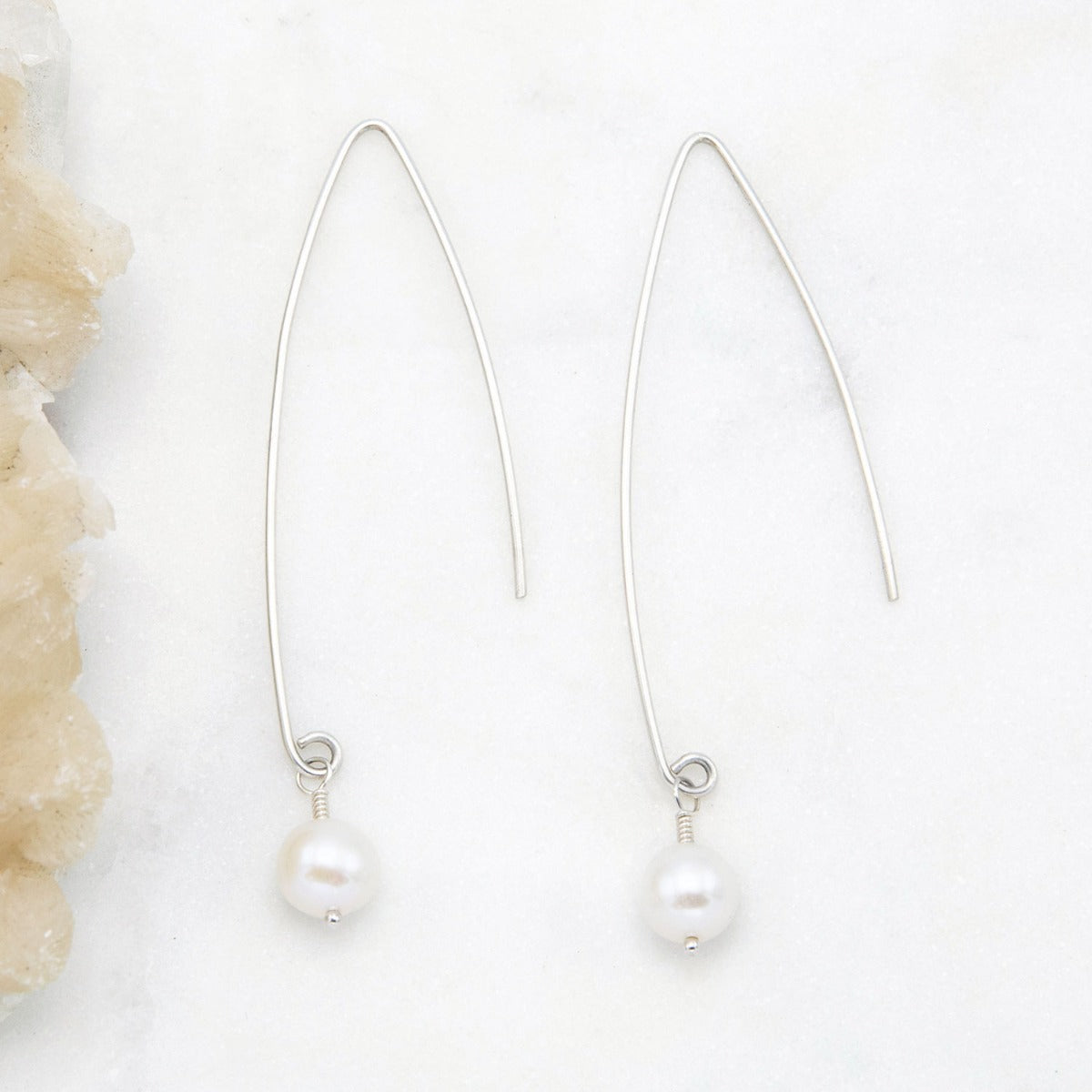 Artisan Pearl Earrings (sterling silver)