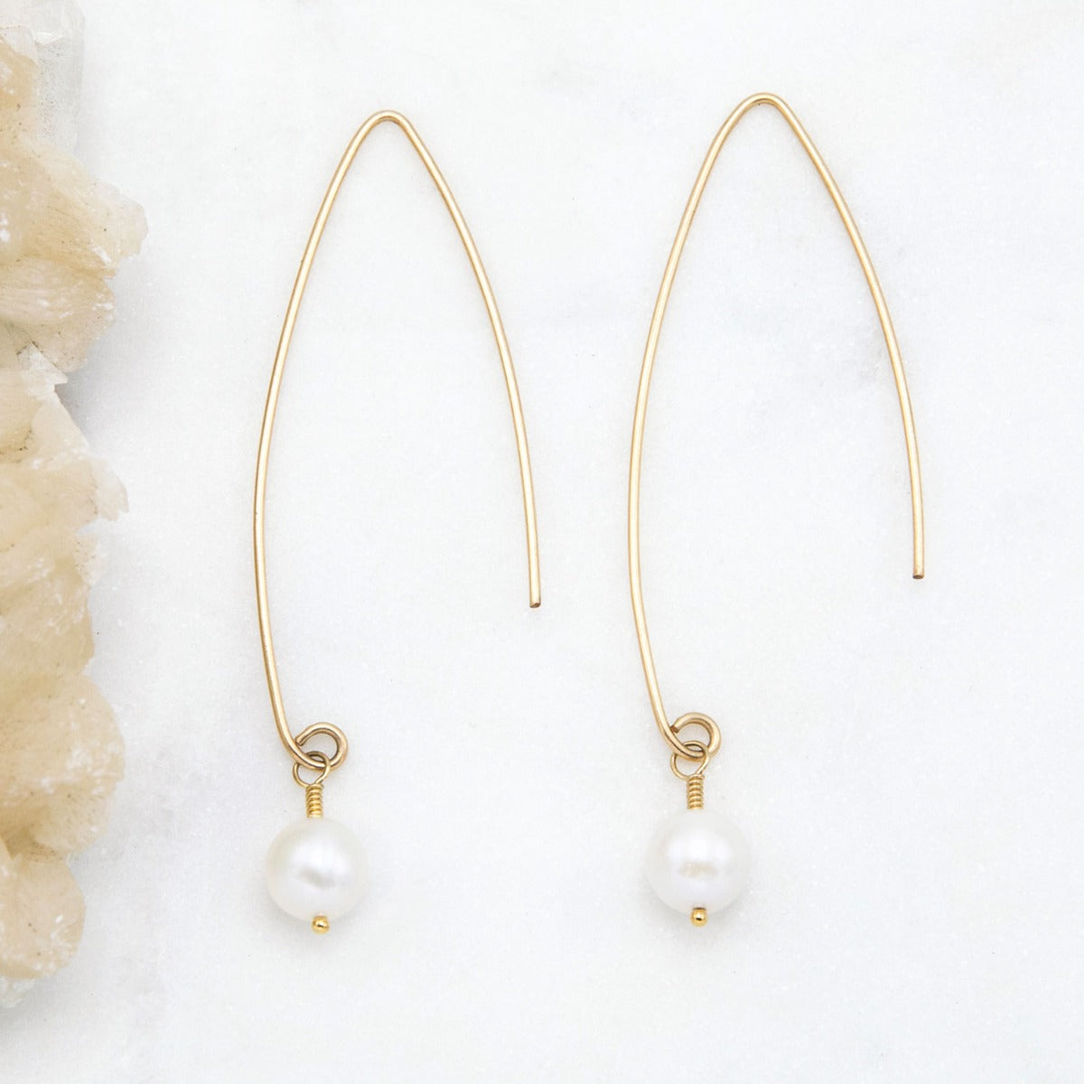 Artisan Pearl Earrings (Gold Filled)