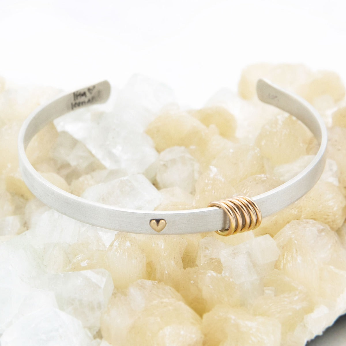 You Have My Heart Cuff (Sterling Silver & 9K Solid Gold)