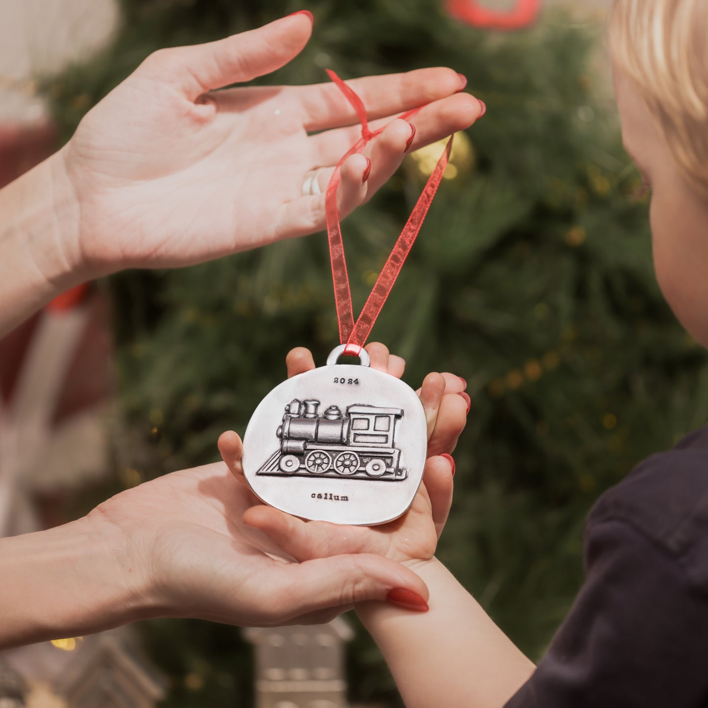 Express Train Ornament (Pewter)