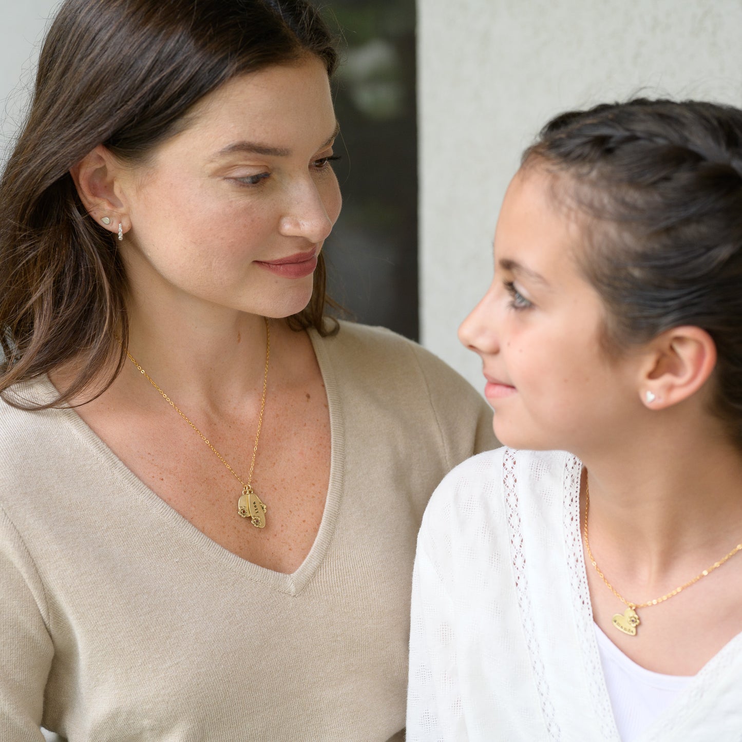 Personalized Birthstone Bloom Jumble Necklace (Gold Plated)