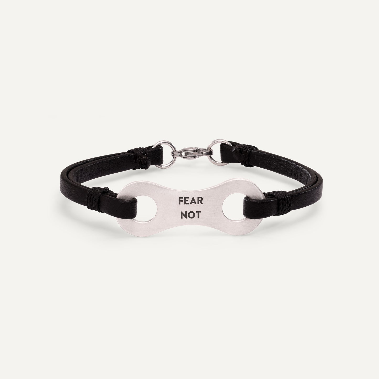 Linked Together Leather Bracelet (Black)