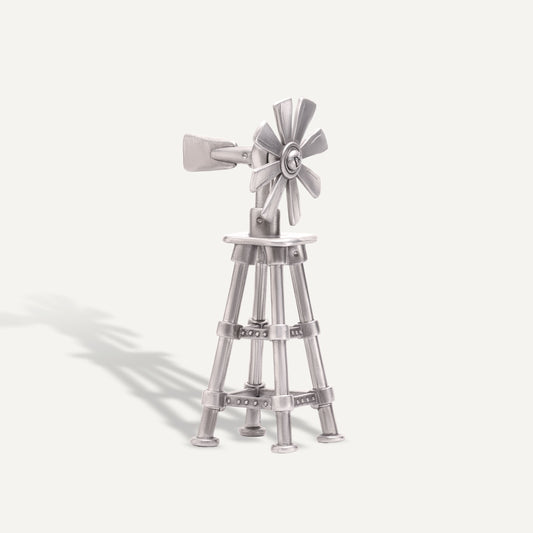 Working Windmill Winter Wonderland (Pewter)