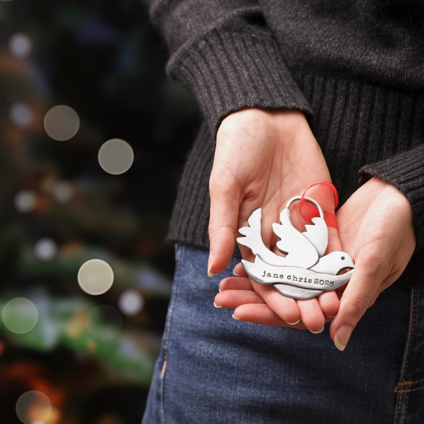 Bird Of Peace Ornament (Pewter)