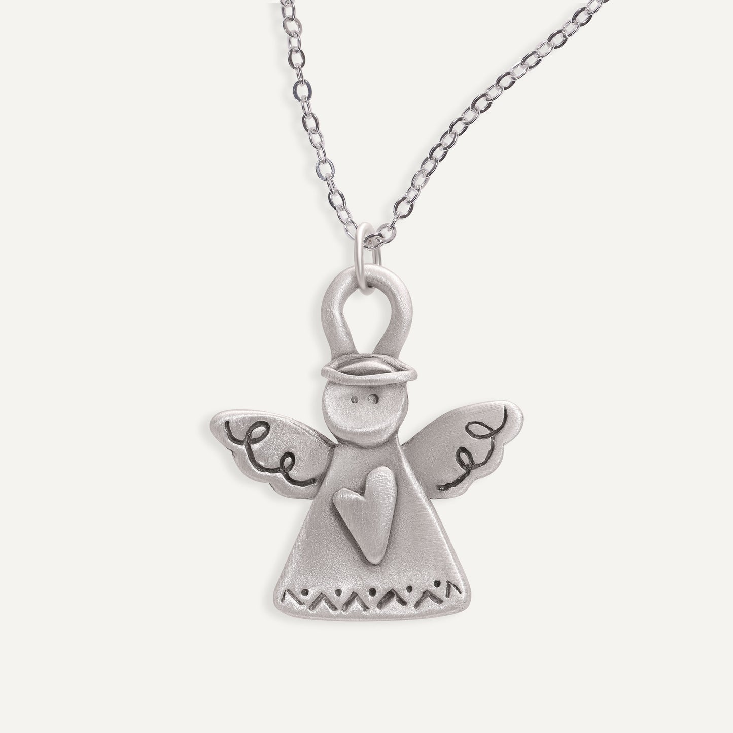 Angel Of Love Necklace (Pewter)