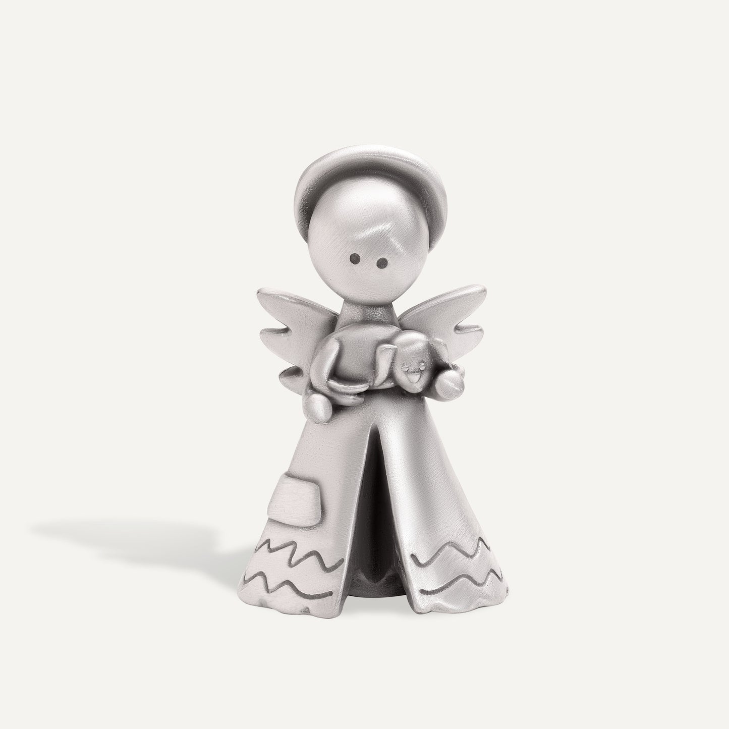 Safely Held Angel With Dog (Pewter)