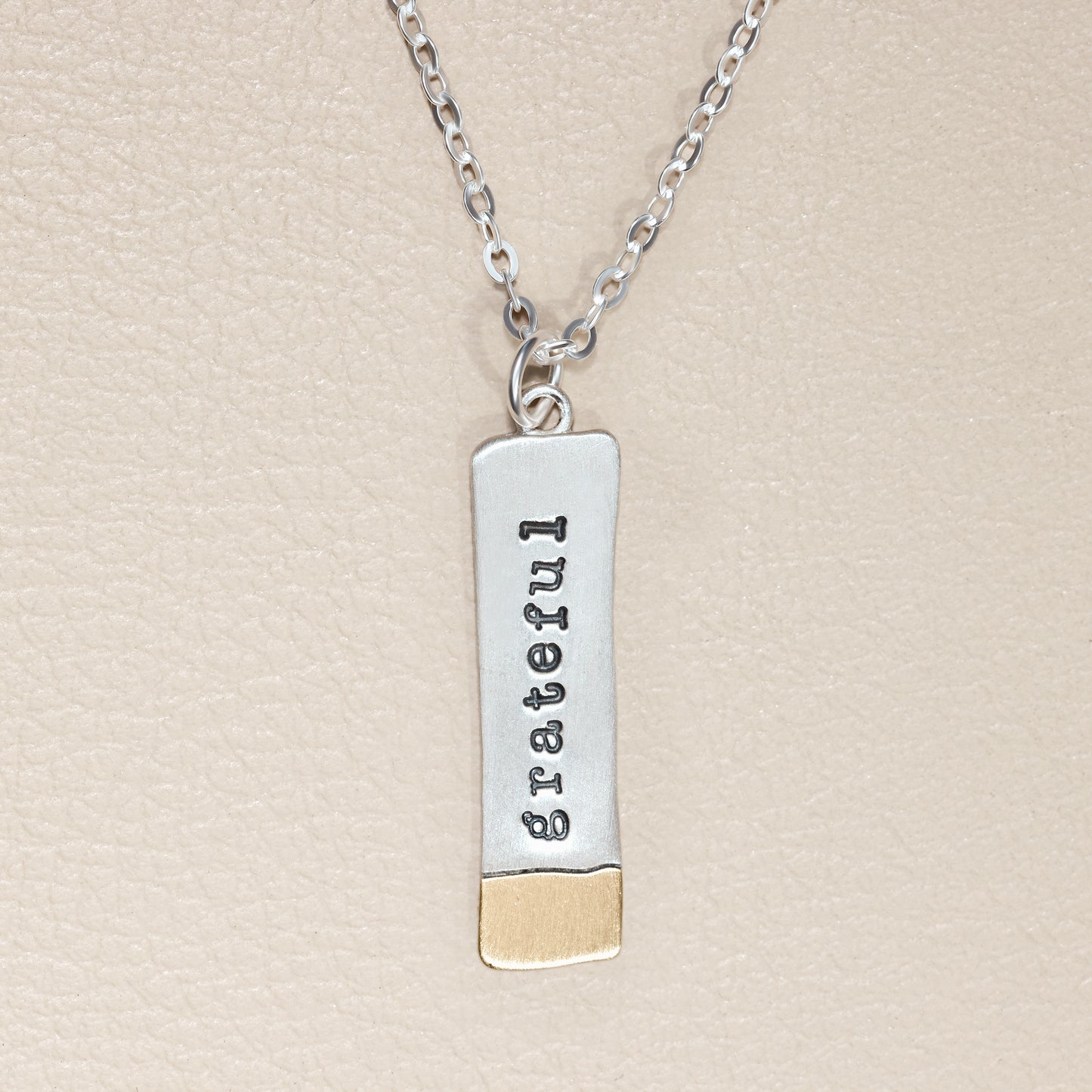 Gold Dipped Bar Necklace (Sterling Silver & 14K Solid Gold)