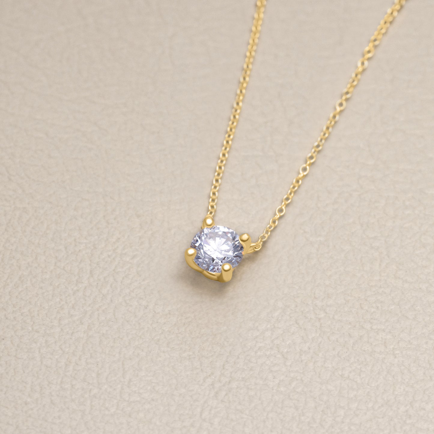 You are a Light Diamond Solitaire Pendant Necklace 1.0ct (14K Solid Gold)