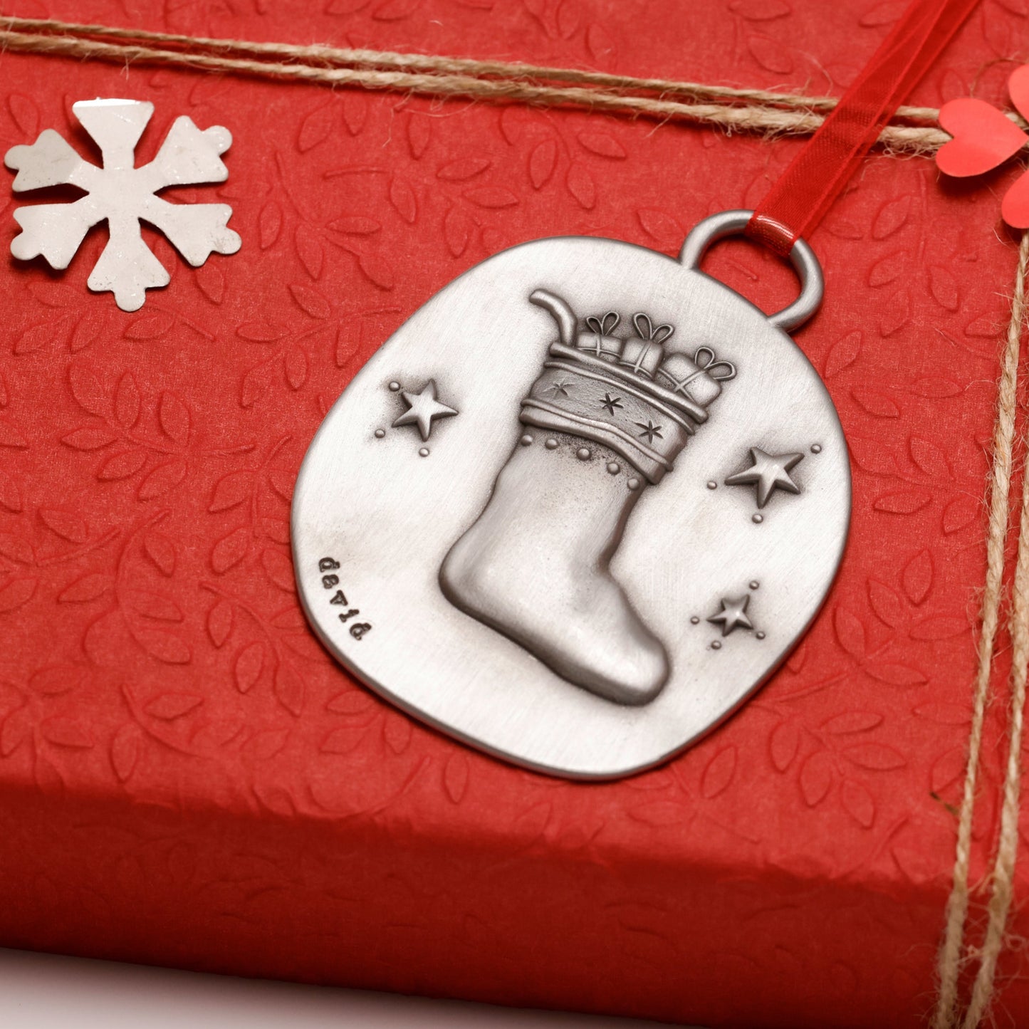 Christmas Stocking Ornament (Pewter)