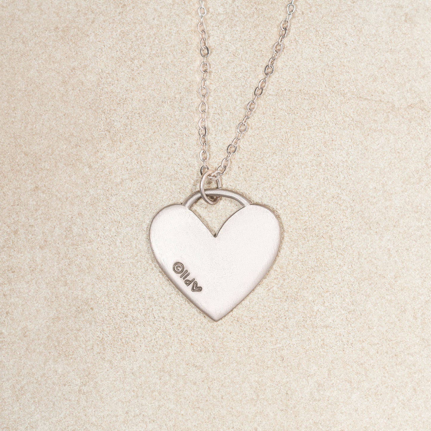 Row of Hearts Necklace (Pewter)