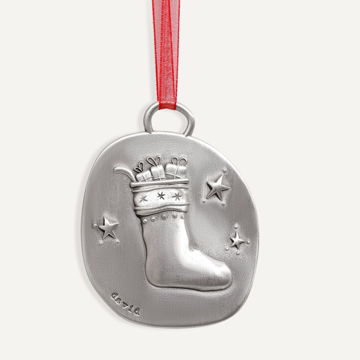 Christmas Stocking Ornament (Pewter)