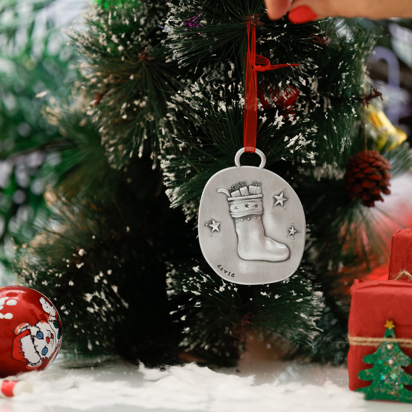Christmas Stocking Ornament (Pewter)