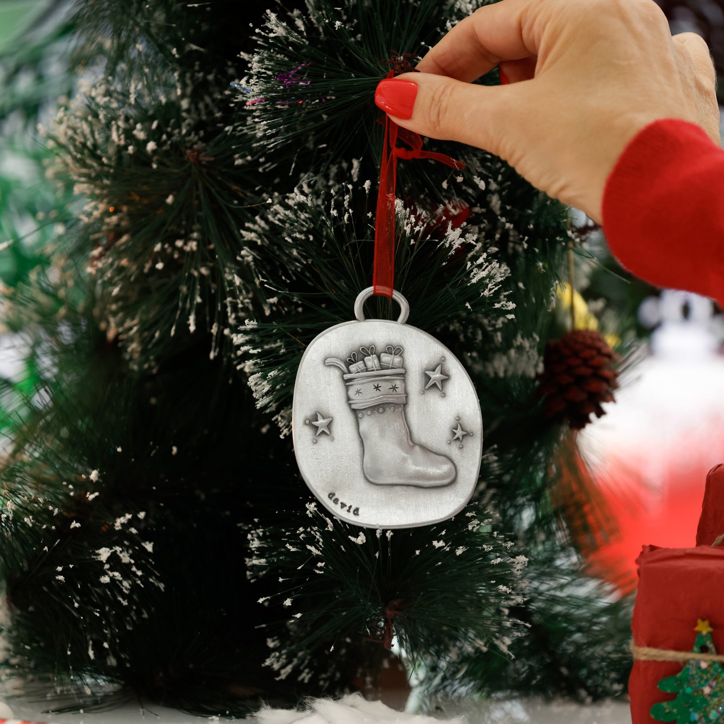Christmas Stocking Ornament (Pewter)