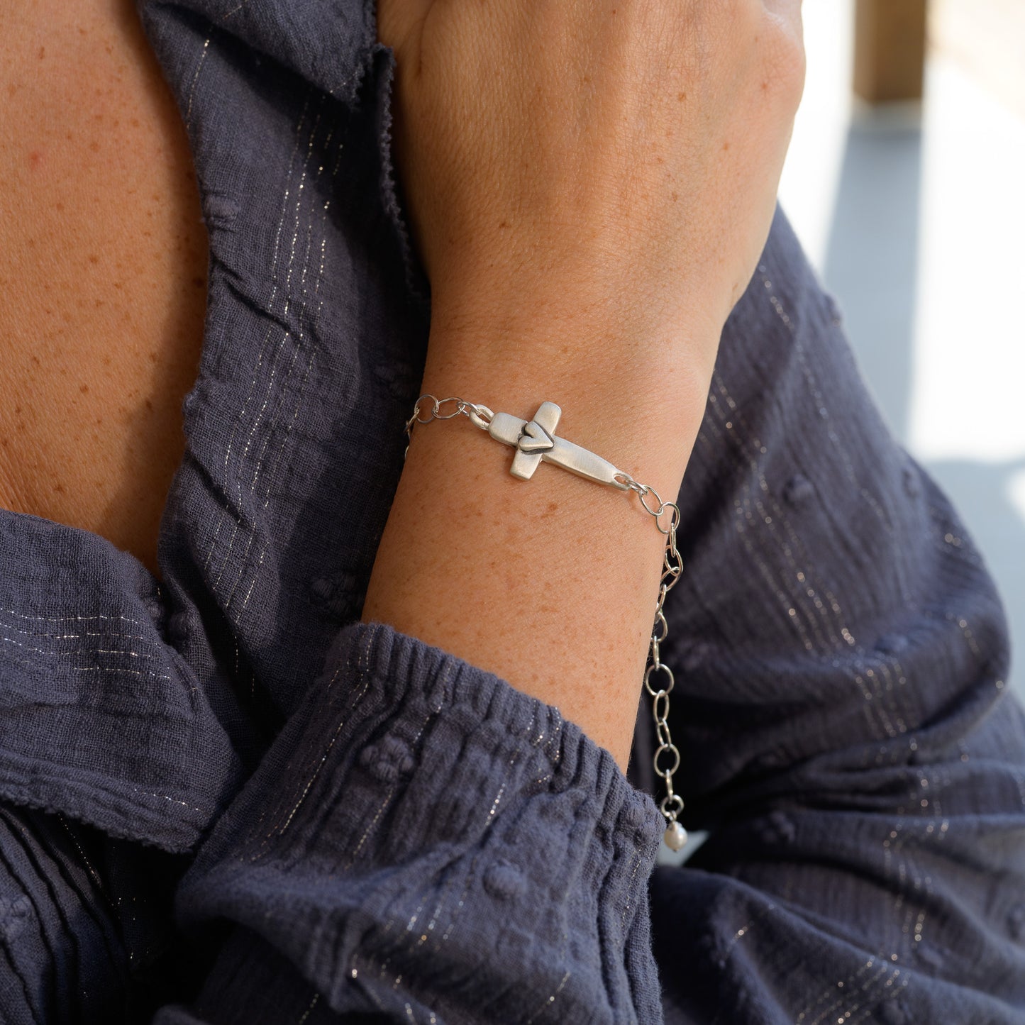Cross of Faith Bracelet (Sterling Silver)