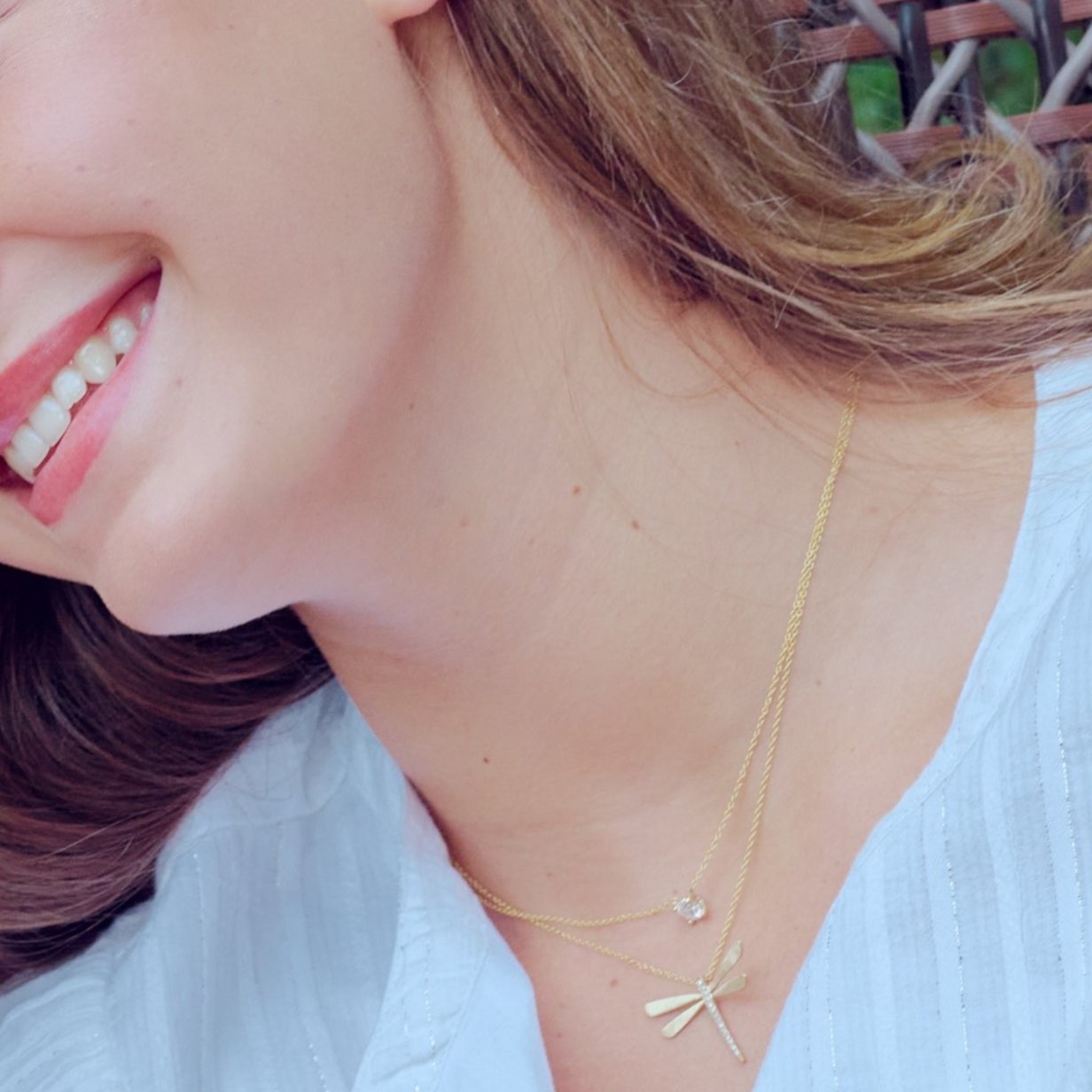 You are a Light Diamond Solitaire Pendant Necklace 1.0ct (14K Solid Gold)