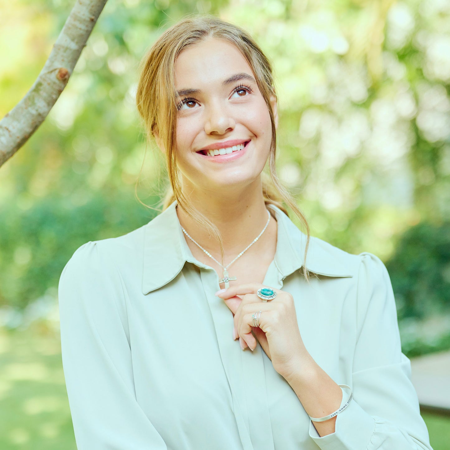 Love Surrounds me Turquoise Ring (Sterling Silver)