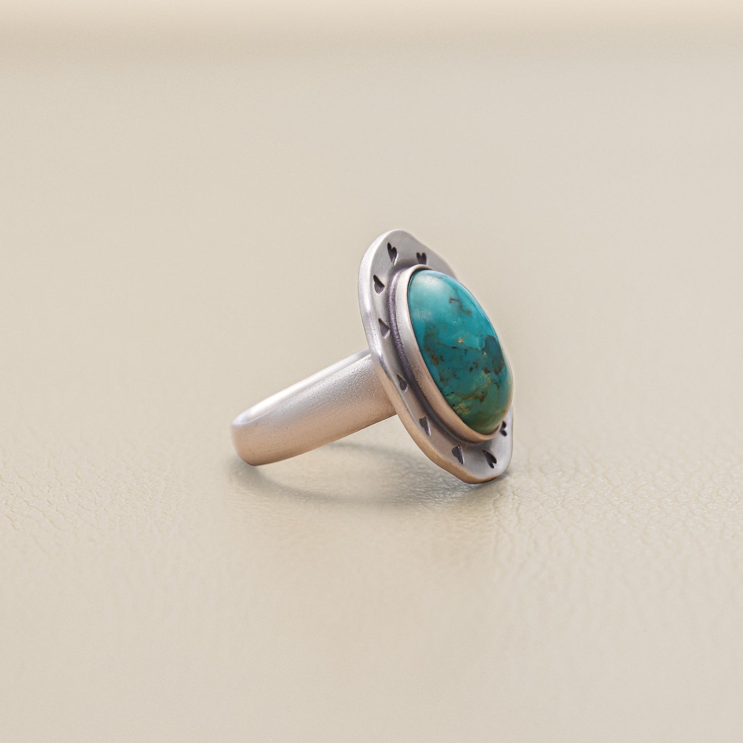 Love Surrounds me Turquoise Ring (Sterling Silver)