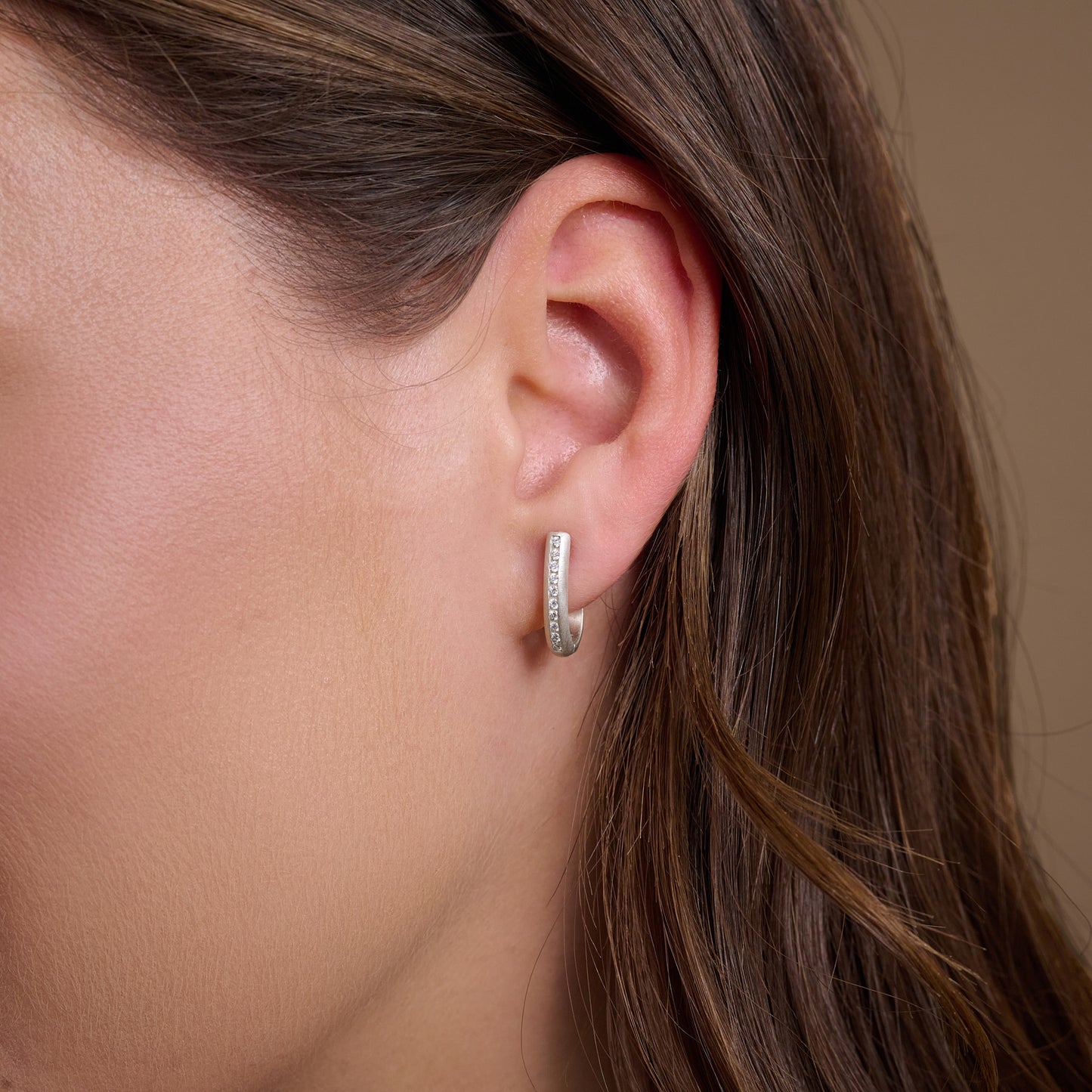 Passage Earrings Genuine Diamonds (Sterling Silver)