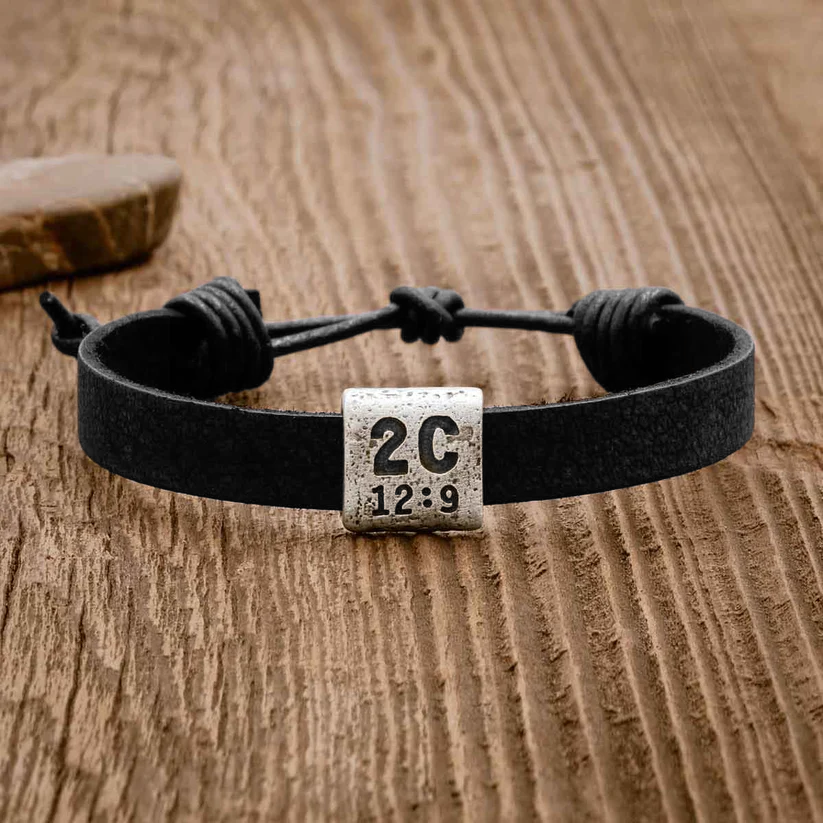 Equitable Leather Verse Bracelet (Black)