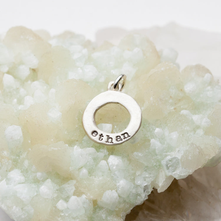 Mini Open Circle Charm (Sterling Silver)