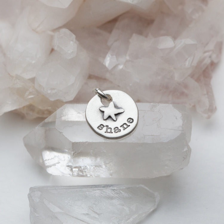 Starry Disc Charm (Sterling Silver)