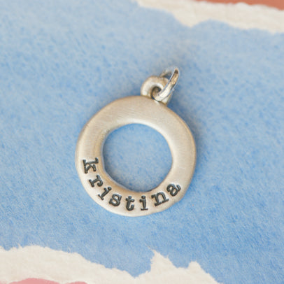 Mini Open Circle Charm (Sterling Silver)