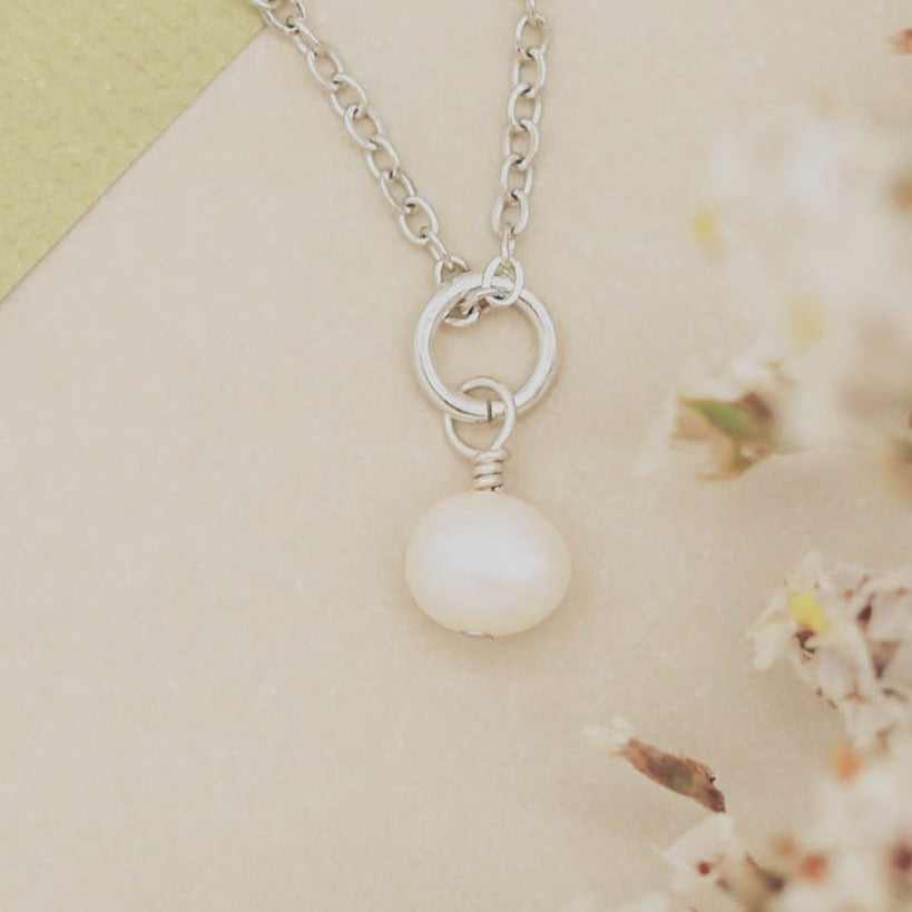 Sweet Dainty Freshwater Pearl Necklace (Sterling Silver)