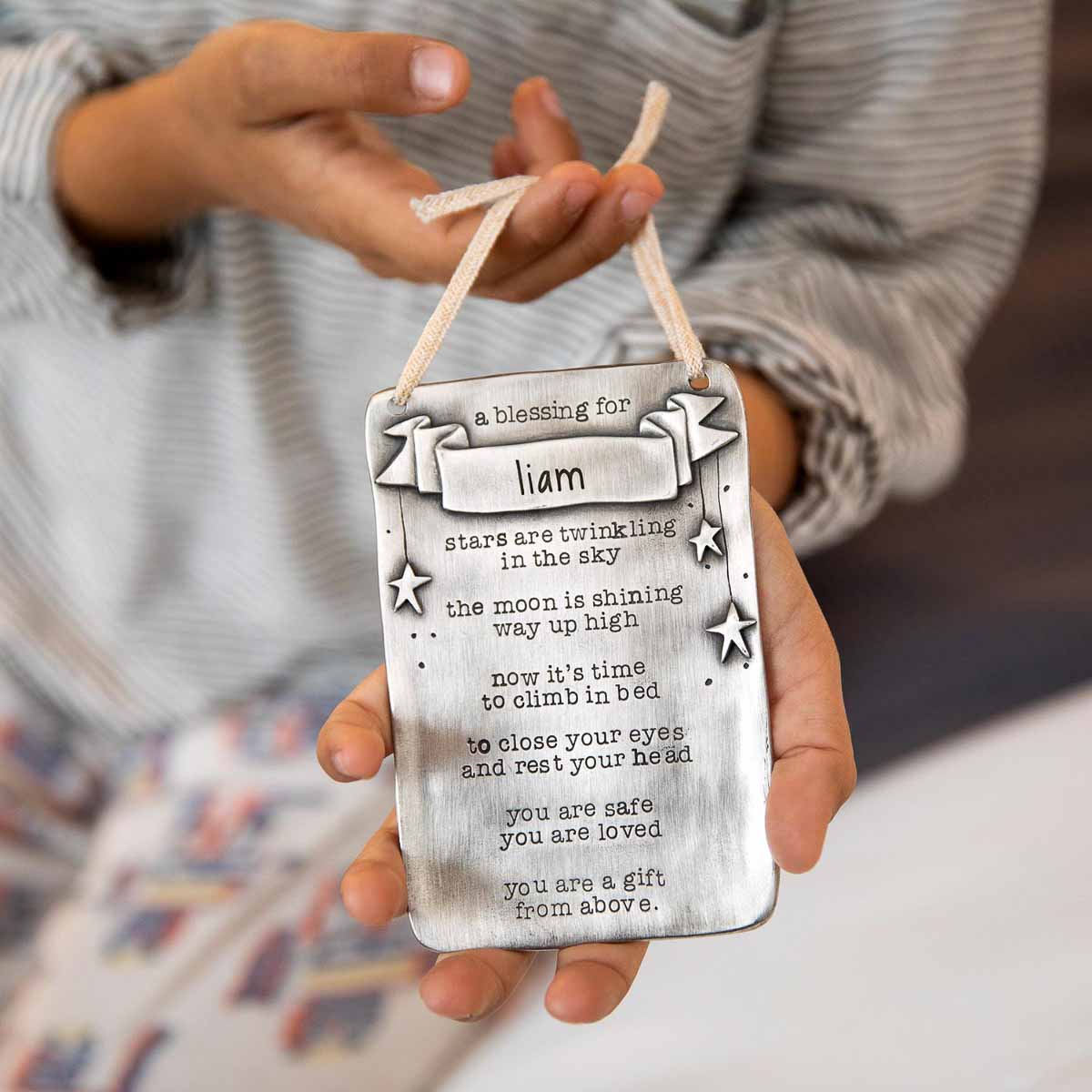 Bedtime Blessing Wall Hanging (pewter)